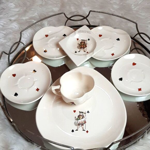 American Lindoges Rare Casino 7 Piece Tea Set - Picture 1 of 13